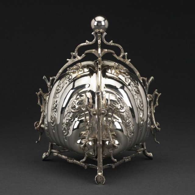 English Silver Plated Biscuit Box, early 20th century