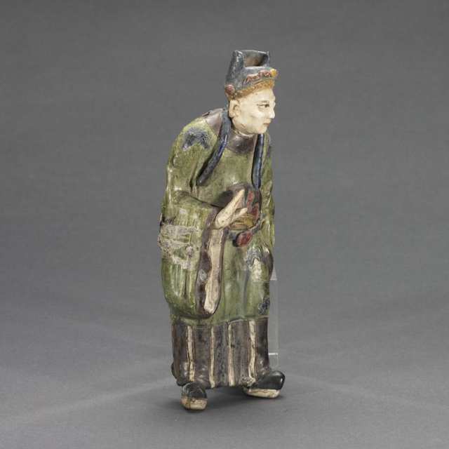 Painted Pottery Figure of a Sage