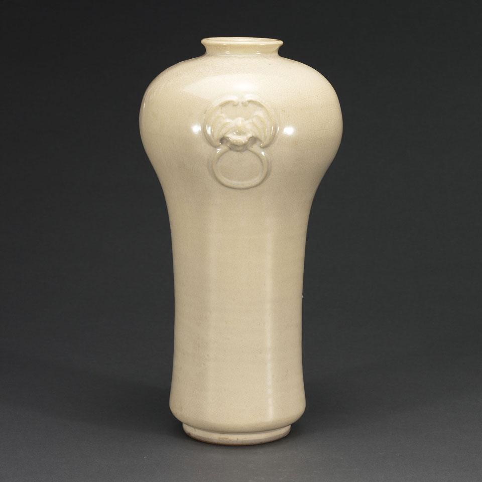 Glazed Stoneware Bottle Vase