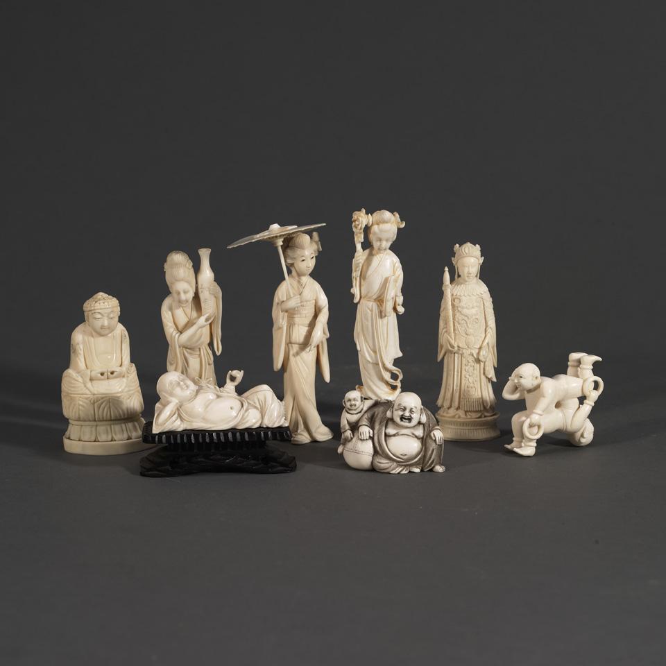 Eight Miscellaneous Ivory Carvings