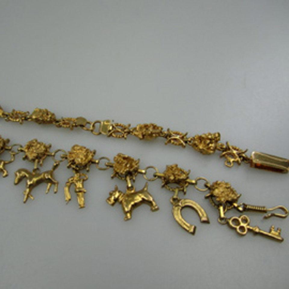 18k Yellow Gold Nugget Bracelet