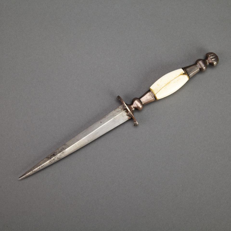 Small Silver and Ivory Mounted Dirk, early 19th century
