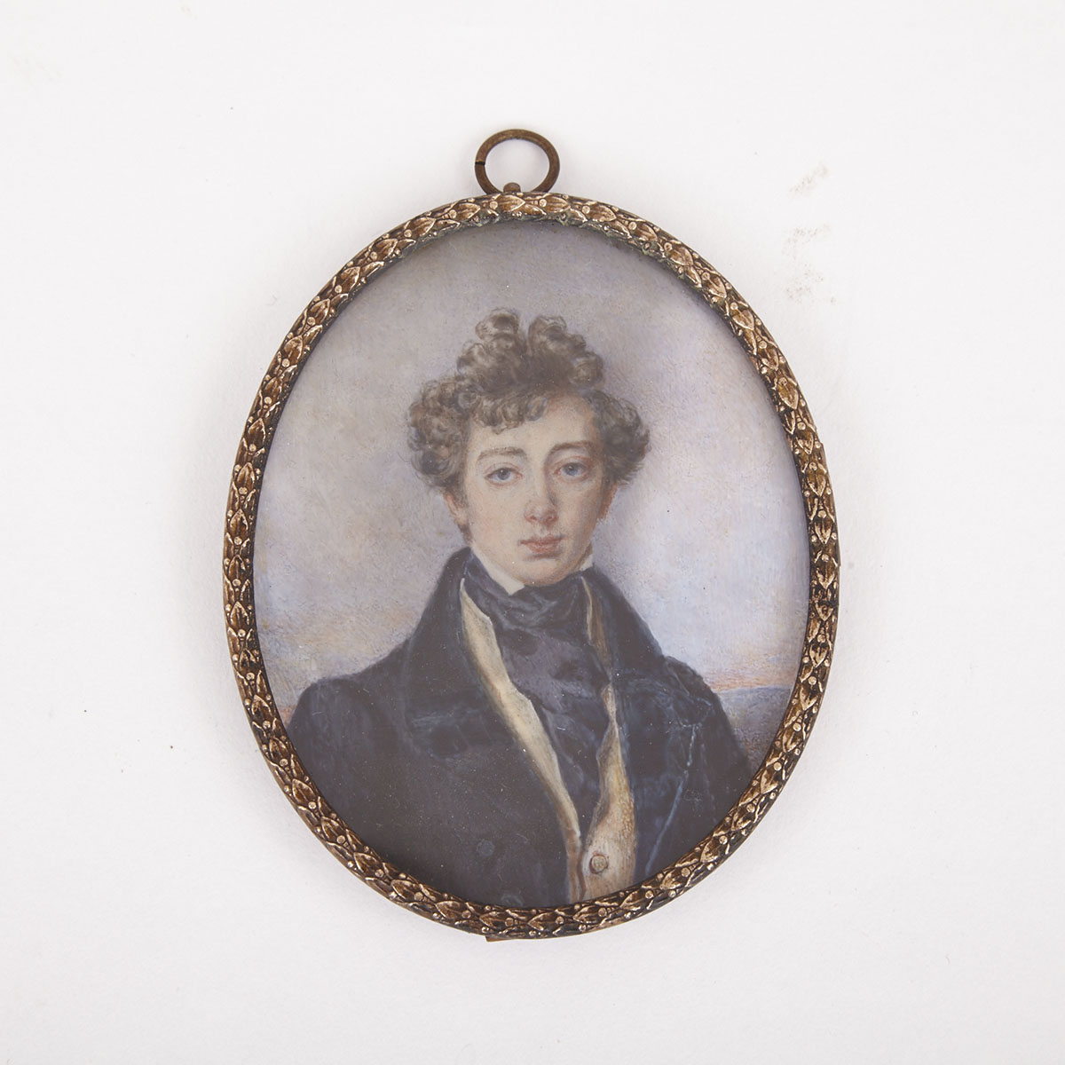English School Portrait Miniature of a Young Gentleman, early 19th century